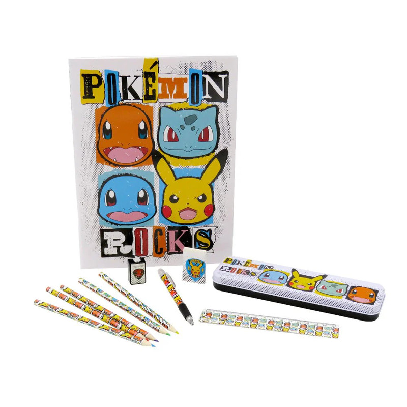 Pokémon Stationery Set w/ Pencil Case - أدوات مدرسية